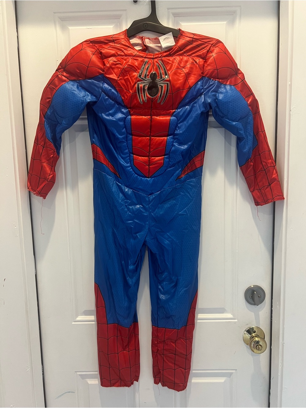 Marvel Spider-Man Muscle Costume Kids Medium Padded Jumpsuit Halloween No Mask